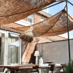 Voile d’ombrage en fibres de coco à suspendre en diagonale - Modèle B Image