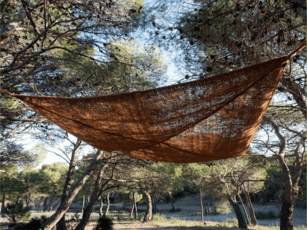 voile d’ombrage en fibres de coco à suspendre en diagonale modèle b