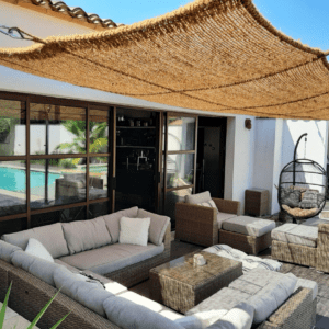 voile d’ombrage à suspendre en quadrillage modèle c